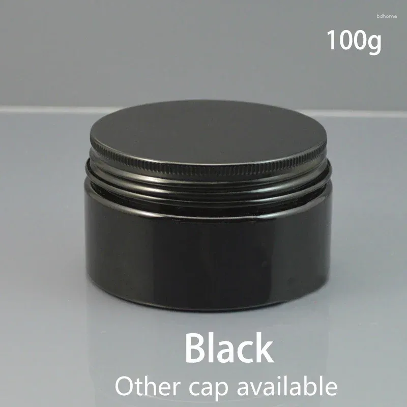 Butelki do przechowywania 100 g pusty czarny słoik do napełniania butelka 100 ml kosmetyczna krem ​​z balsamą