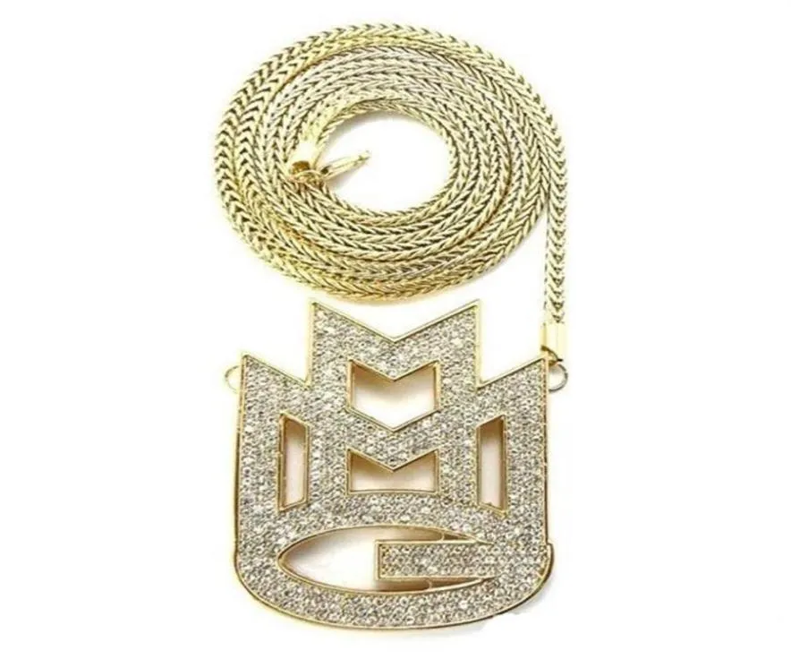 Cara New Iced Out Maybach Music Group MMG Pendant 36 Franco Chain Maxi ...