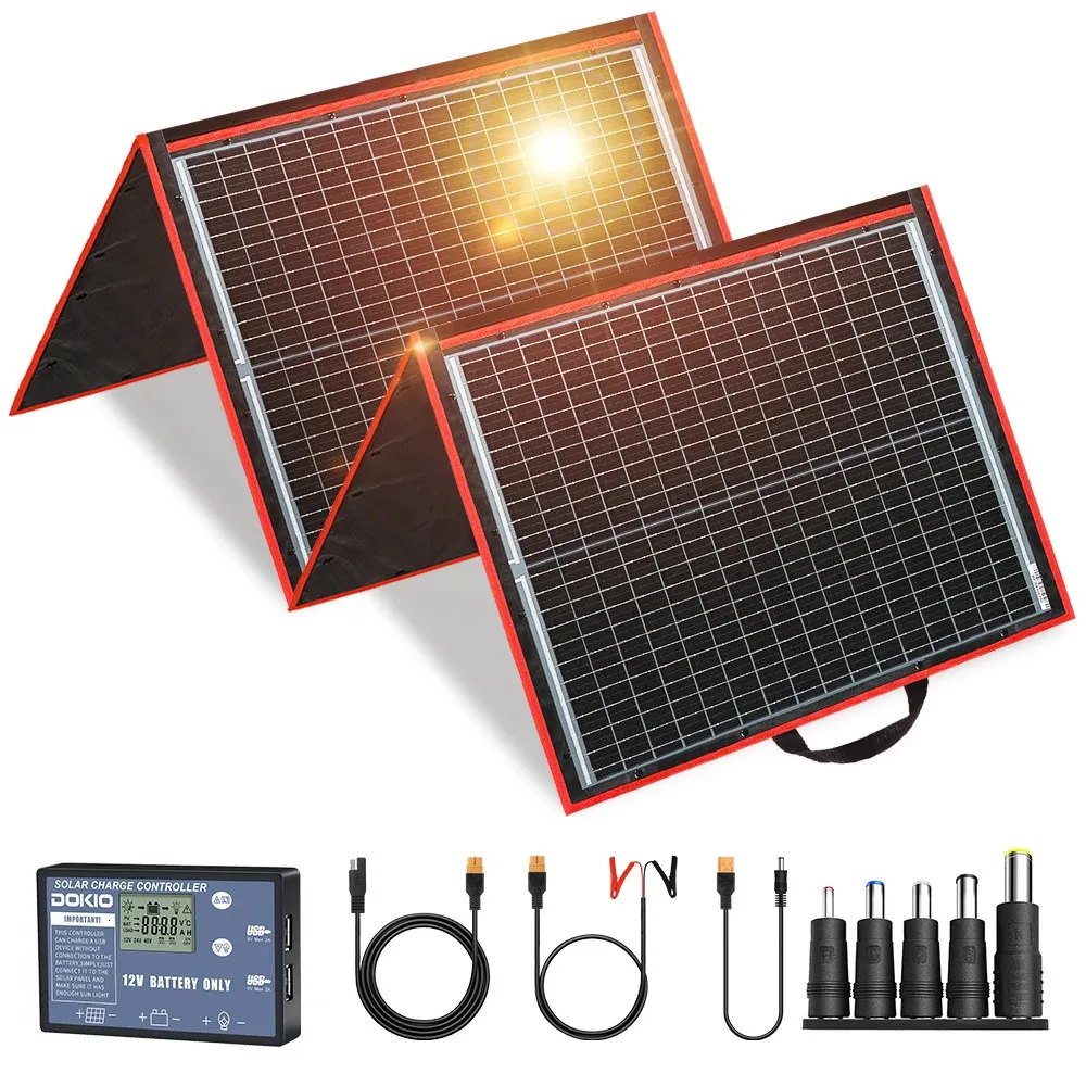 Dokio 18V 150W Güneş Paneli Monokristalin şarjı 12V Taşınabilir Katlama Çin Boatsoutdoor CampingCarrv 240430