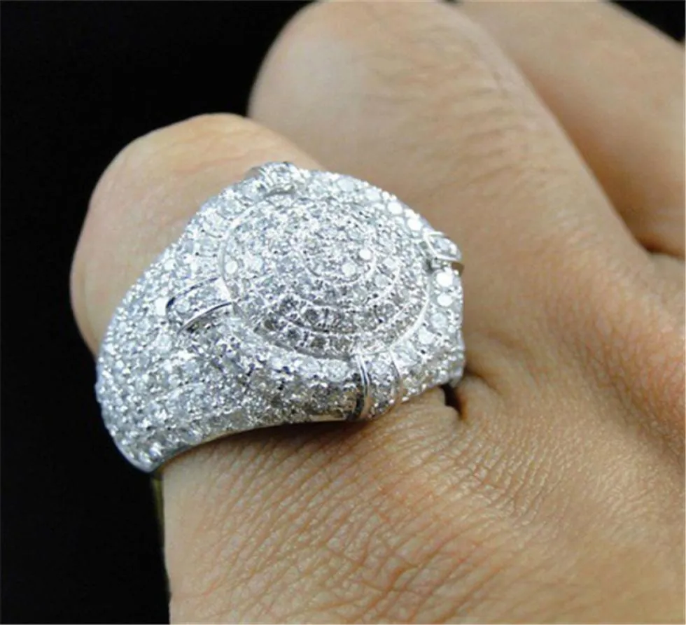 S925 Gümüş 2 Karatlar Kadınlar İçin Zirkon Yüzükleri Anillos De Taş Tarihi Bizuteria Düğün Silver 925 Takı Bague Ring Erkekler için B5607025