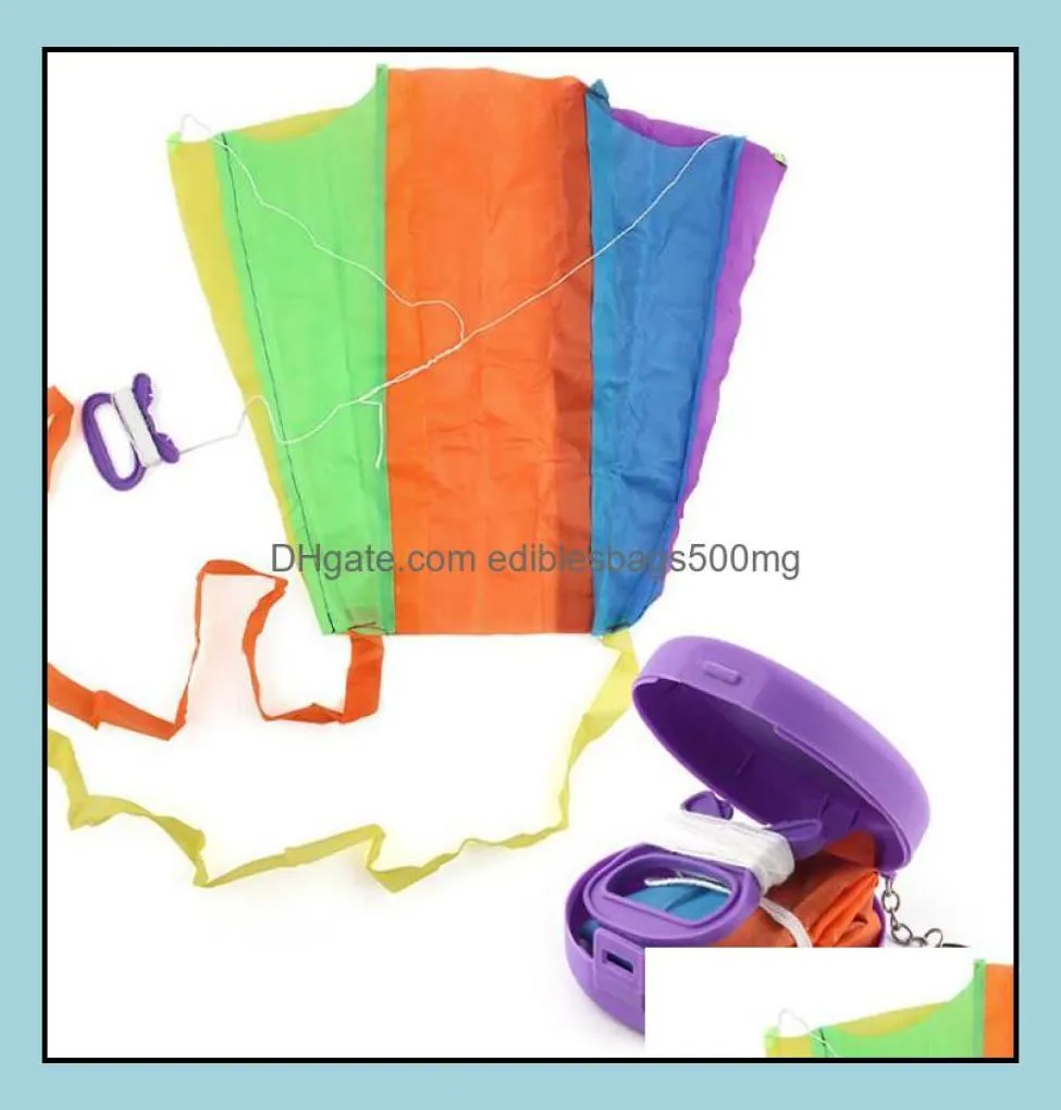 Articoli novità decorazioni casalinga giardino portatile tasca pieghevole volare kite kid toy stoccaggio custodia per bambini sportivi per esterni regalo mticolor si8242469