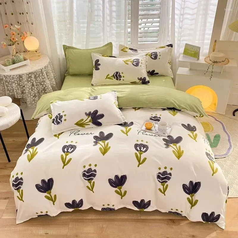 Bedding Sets Insul Style Conjunto nórdico Proga de tampa de edredom dupla de plataforma dupla nórdica Microfibra suave Fresca de cama confortável de cama