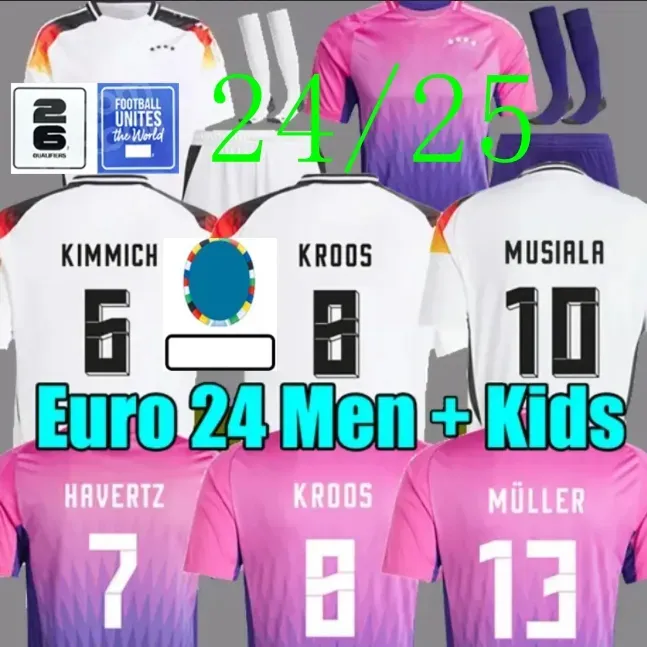2024ドイツのハンメルズグナブリーサッカージャージヨーロッパカップキット24 25 Kroos werner Draxler Reus Gotze Men Football Shirts Kids Kitsファンプレーヤー
