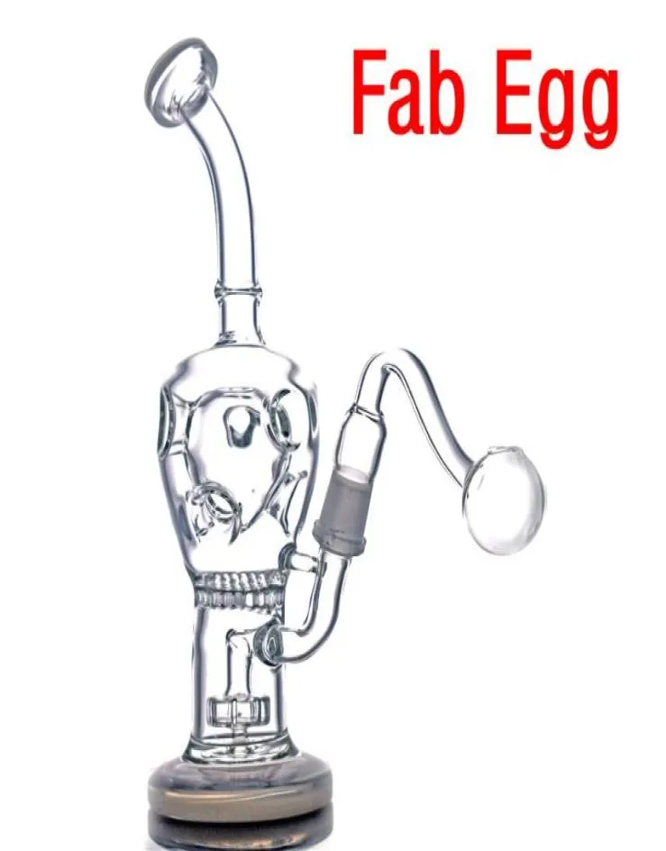 W TOCK Fab Egg Water Rura wodna Filtr Honex Bong Bong Recycler Dab Rig Bongs z 14 mm rurki do palnika oleju 11106320