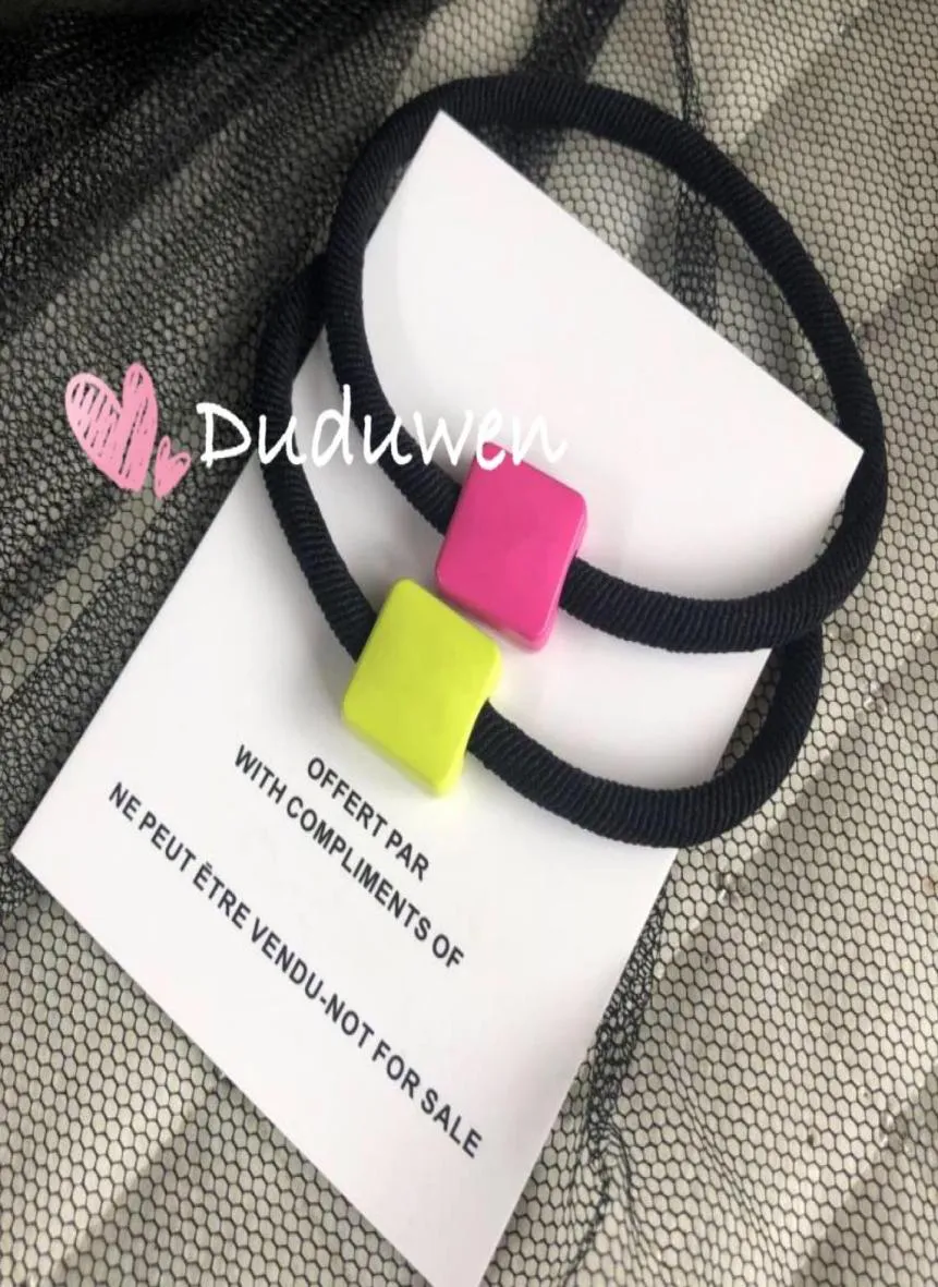 classical summer color acrylic block engraved C elasitc band fashion hairtie classic hairrope party gift hair rope collection acce9894263