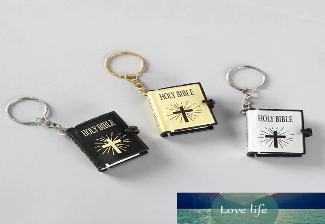 3pcSet religieux chrétien Jésus clé clé Mini Mini délicat du livre de la Bible saint Keychain Decoration Key Chain for Men Women Keys Holder9523127