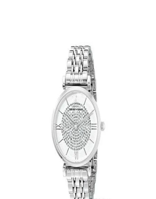 Gold Silver en acier inoxydable Ton de remorquage pour dames Watch AR1926 AR1925 Femmes Watch Richestone Montre Lady Diamond Stone Robe Watch Ladi3935110