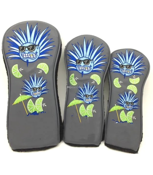 Nouvelle version Driver de golf de haute qualité FWY Hybrid Cover Custom Tiki Golf Headcover Combo Set pour une utilisation de la tournée1626806