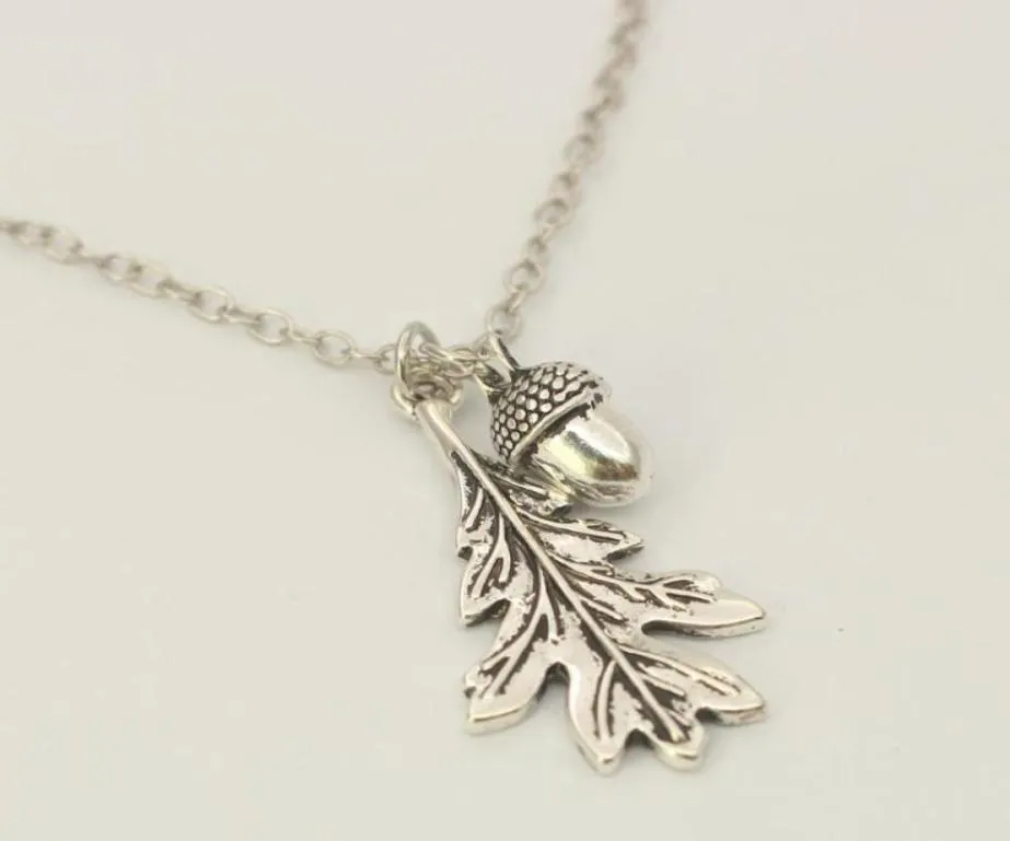 Pendant Necklaces Acorn Oak Leaf Necklace Gifts For Readers Nature Lover Gift Halloween Costume JewelryPendant6393241