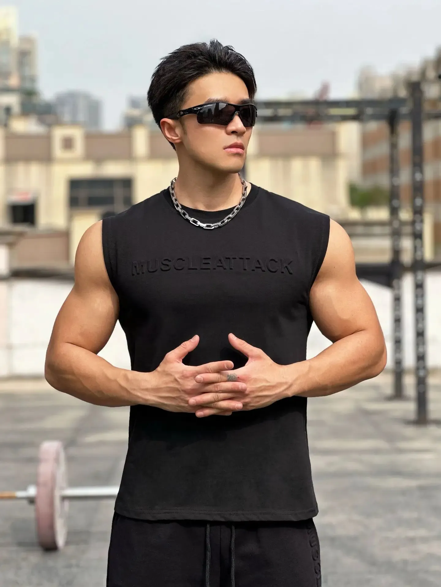 Mens Summer Tank Top Bodybuilding singlet Gym Jopping Sleeveless TShirt Fitness Heavy Cotton Clothing Sportwear Muscle Vests 240430