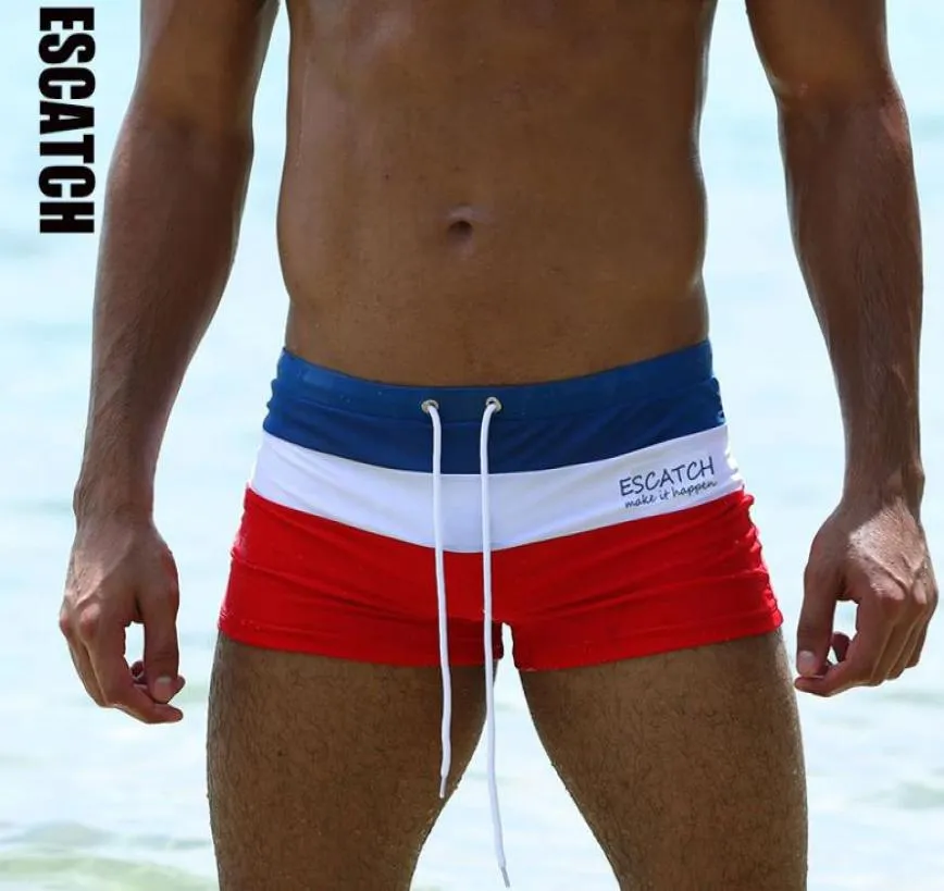 エスカッチメンズスイムウェアMaillot de Bain Boy Swim Suits Boxer Shorts Swim Trunks Men Swimsuit Surf Banadores4044448