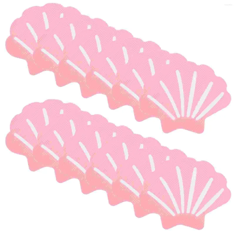 Badmatten 12 PCs Aufkleber Schale Dusche Nicht-Skid-Streifen-Badewanne Schlupfaufkleber Anti-Rutsch-Rosa für Badezimmer Kind