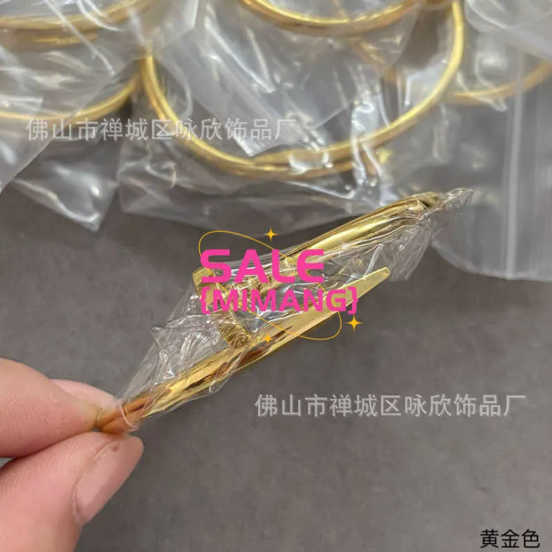 Bracelete de carcas de grife vilado de ouro mijin unha face lisa com impressão de alta edição do CNC PERNADO JUNTO 6V8H