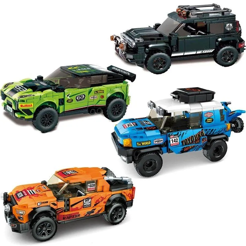 Blocks Speed Ford F 150 Moc Suv Off Road Pl Back Car Figures Vehicle Building Rally Racers Model Bricks Toys For Kid 220715 Drop Deliv Otknp