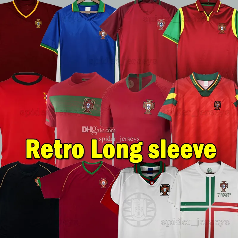 1972 1992 1996 1998 1999 Home Away Retro Portuguese Soccer Jerseys 2000 2002 2004 2004 2006 Portogallo Shirts Top 2010 2012 Portugals långärmad 2014 15 16 18 Men uniformer