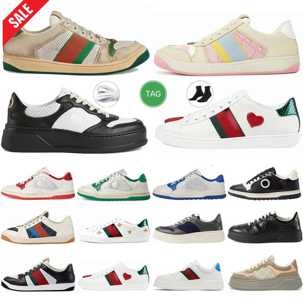 Vintage Designer Sneakers Embossed Leather Casual Shoes with Striped Chunky Platform Sole for Men Women