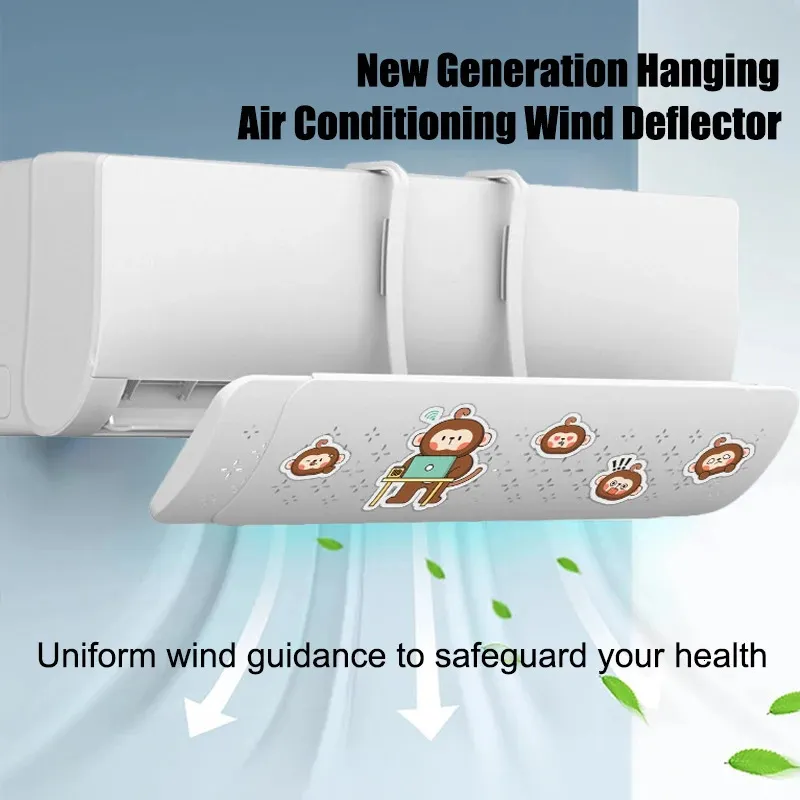 Climatiseur Déflecteur de vent universel Mur monté sur le pare-brise de climatisation Anti-direction Bouffle rétractable Perbes 240506