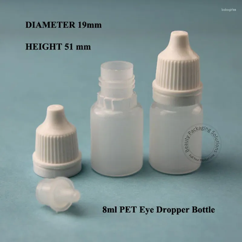 Förvaringsflaskor 500/parti grossist 5 ml tom plastpressbar droppflaska ögon flytande potten vit mössa liten behållare 5g förpackning