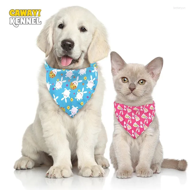 Appareils pour chiens Kennel Kennel 2/4 PCS / Set Écharpe Bandage triangulaire chiot chat Bandana Bibs Accessoires lavables pour les petits chiens