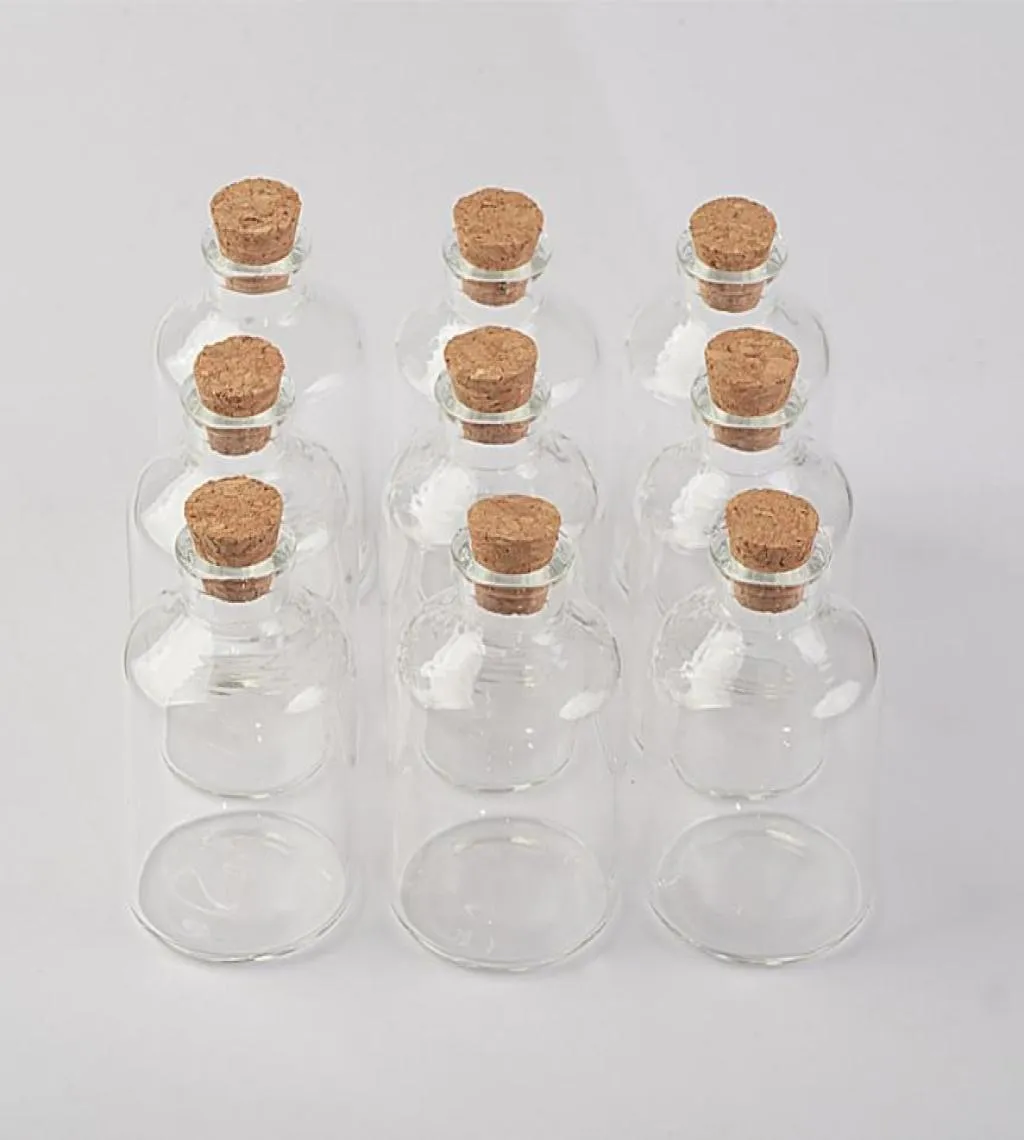 45 ml Transparens Glasflaska med korkar för bröllopssemester Dekoration Julburkar gåvor Söta flaskor Cap 12pcs1925475