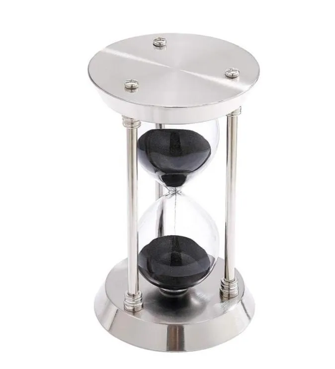 Other Clocks Accessories Threepillar Metal Hourglass 15 Minutes Sand Timer 3 Colors Watch For Home Office Desk Decorations3155541