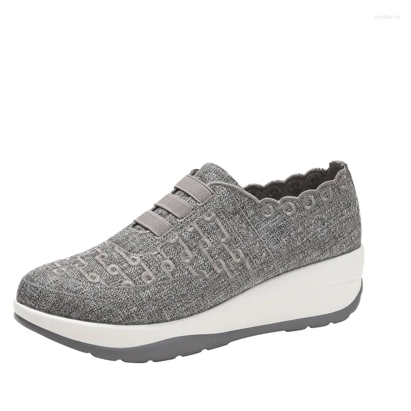 Scarpe casual da donna sneaker sneakers piattaforma a cuneo su sport per donna fitness slimmambratura traspirante dondolo