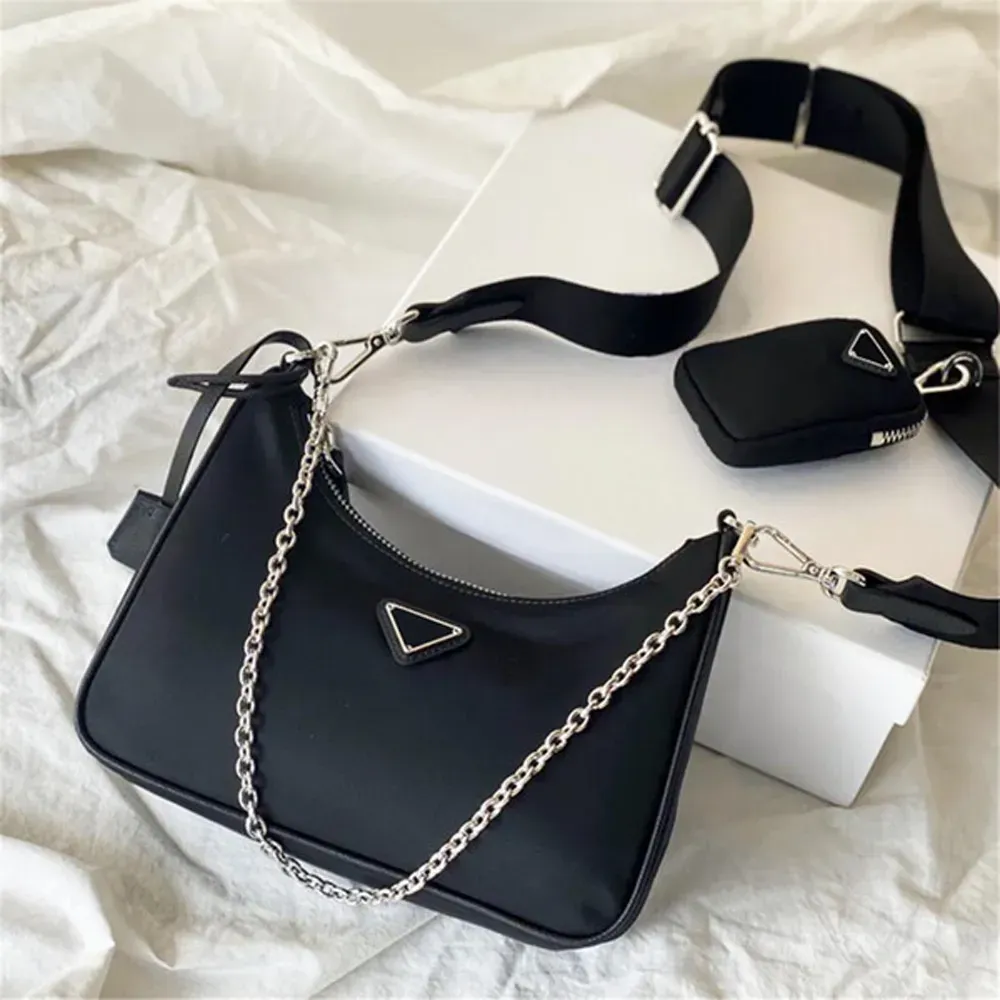 Bag Designer 2005 Hobo Nylon 3 Pieces Bags Shoulder Crossbody bag Purses Sale Handbag Women's Lady Top Quality Chain Canvas Fashion Wallet