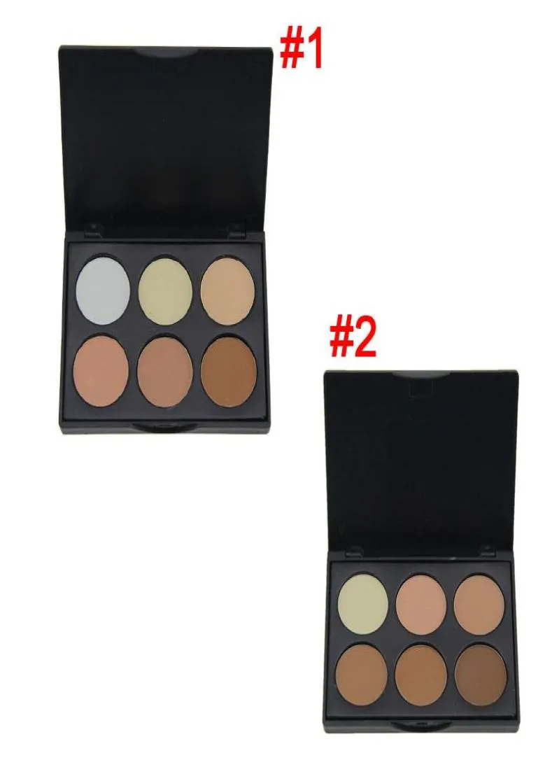 Nya 6 färger Contour Pressed Face concealer Markera Bronzing Powder Makeup Blush Palette FM888632306