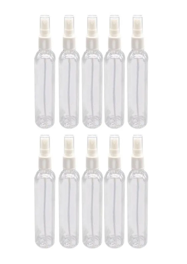 50pcs 100 ml transparentes Plastik -Parfüm -Atomizer kleiner Mini leerer Sprühfutterflaschenflaschen Set T2008196298086