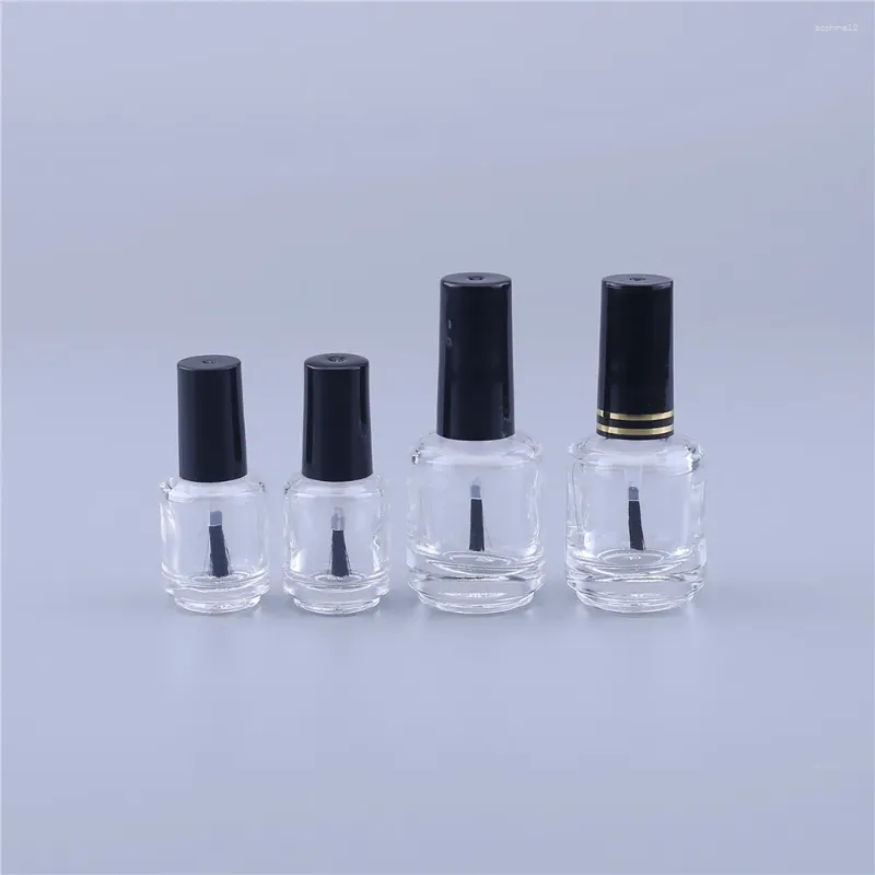 Bouteilles de rangement 24pcs Bouteille de vernis à ongles en verre Conteneurs cosmétiques vides avec pinceau 8 ml / 15 ml