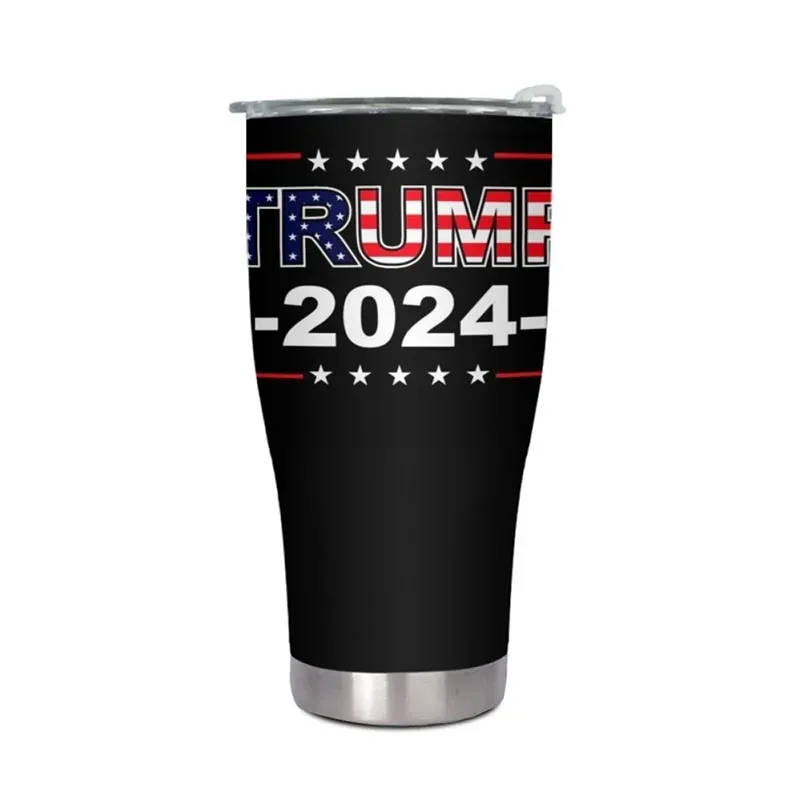 Trump 2024 30oz Paslanmaz Çelik Kupa Özel 900ml Büyük Kapasiteli Çift Katmanlı Su Şişesi