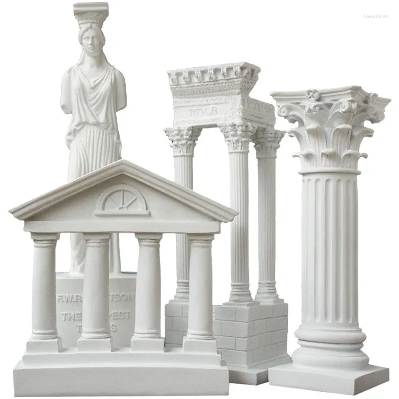 Modèle d'architecture de figurines décoratifs Colonne romaine Greek Temple Build