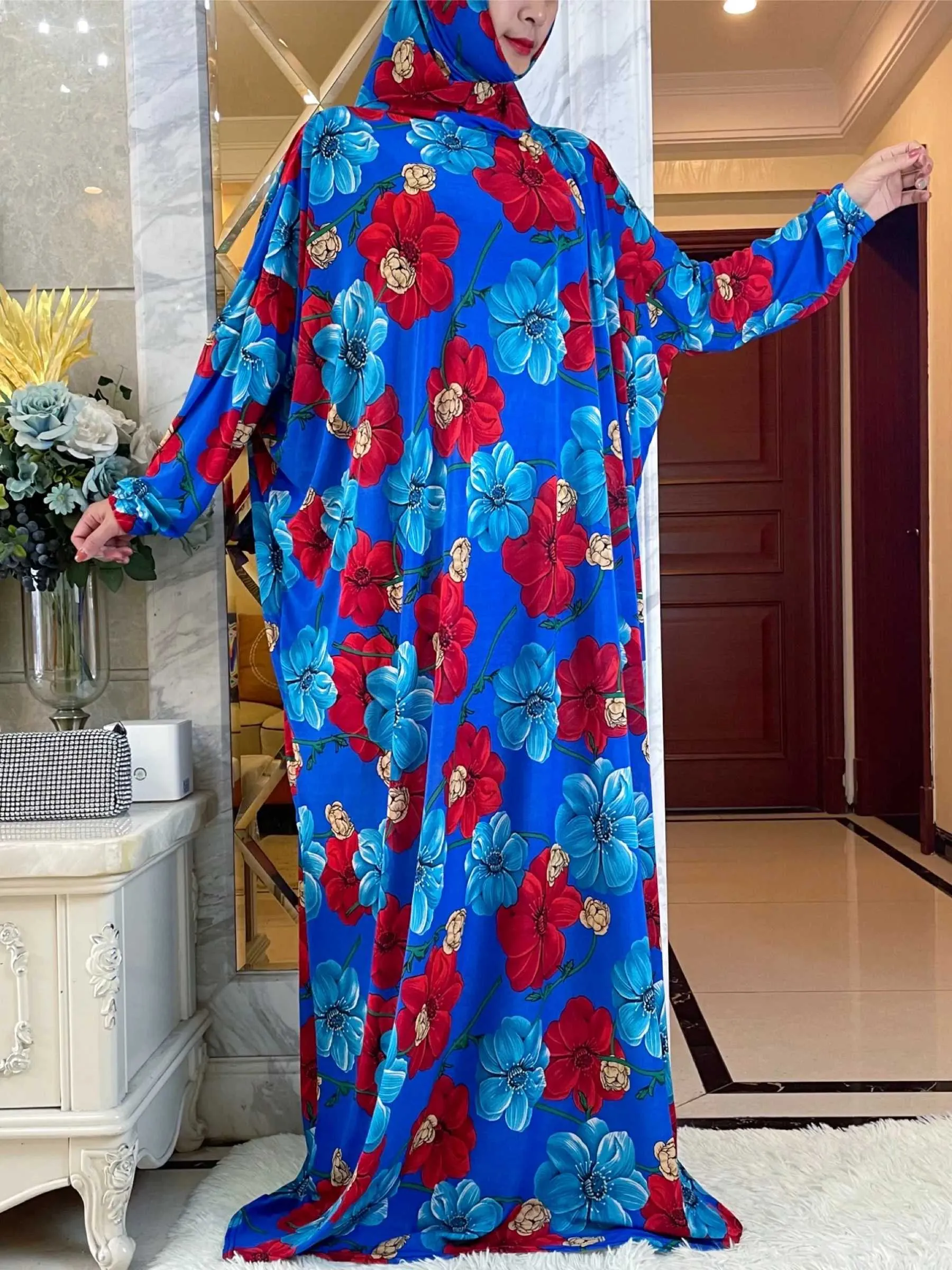 Ethnic Clothing Eid Abaya Muslim Womens Hooded Turkey-African Prayer Kaftan  Dress With Hijab Floral Prints from Dhgate Ethnic Clothing - price 10.88