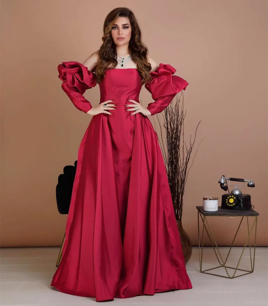 red taffeta prom dress Kate Middleton Red One Sleeve Taffeta Evening Prom Dress, Floor Length