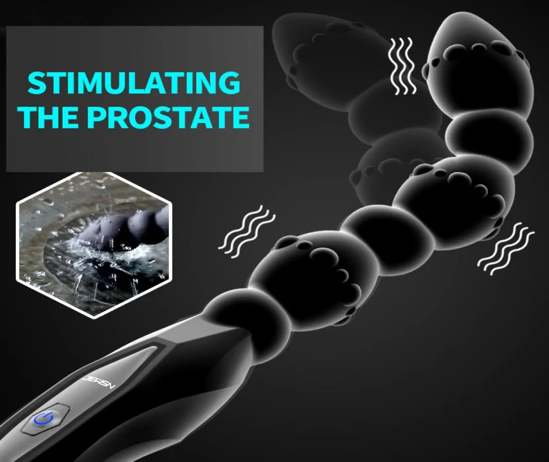 Мой 9 -колорс простат -массажер анальный вибратор вибратор эротический заряд USB Гибкий стимулятор складной штекеры для мужчин для мужчин MX15600679