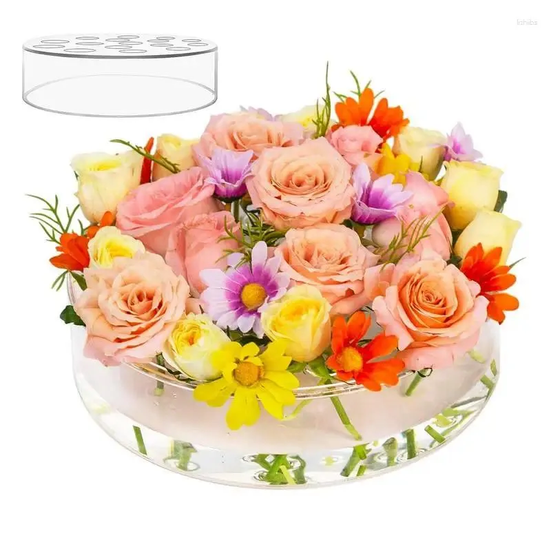 Bouteilles en acrylique floral Piece de fleur Vase Clear Arranger Transparent Center Pieces pour la maison