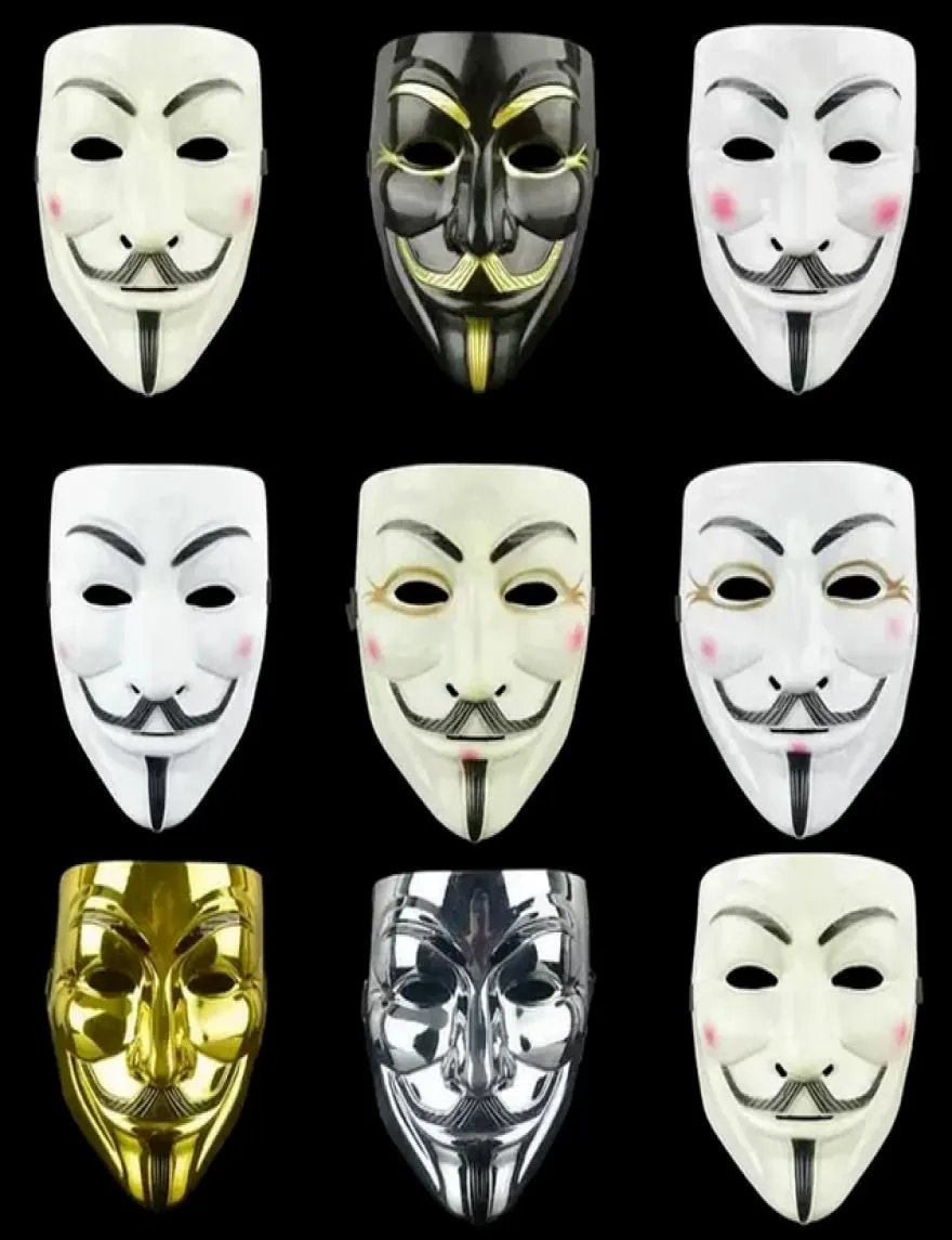 Party Cosplay Halloween Masks Party for Vendetta Mask Anonymous Guy Fawkes Fancy Adult Costume Accessory GT09292600978