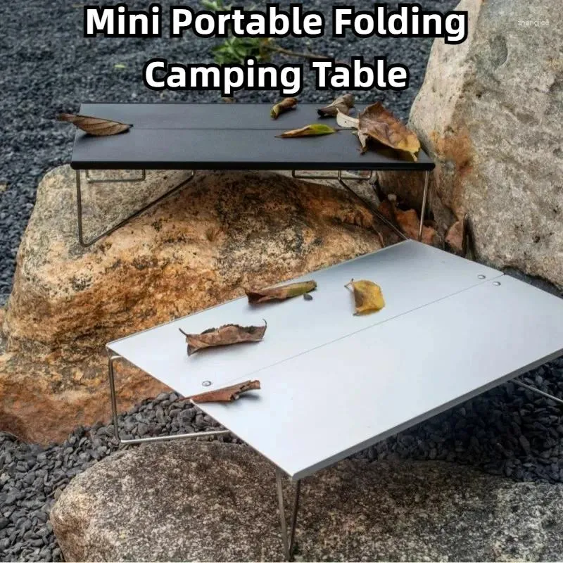 Camp Furniture Pink Eichhörnchen Mini Ultra Licht tragbares Klappcamping -Tisch Aluminiumlegierung faltbarer Außenkaffeeschreibtisch für Picknick