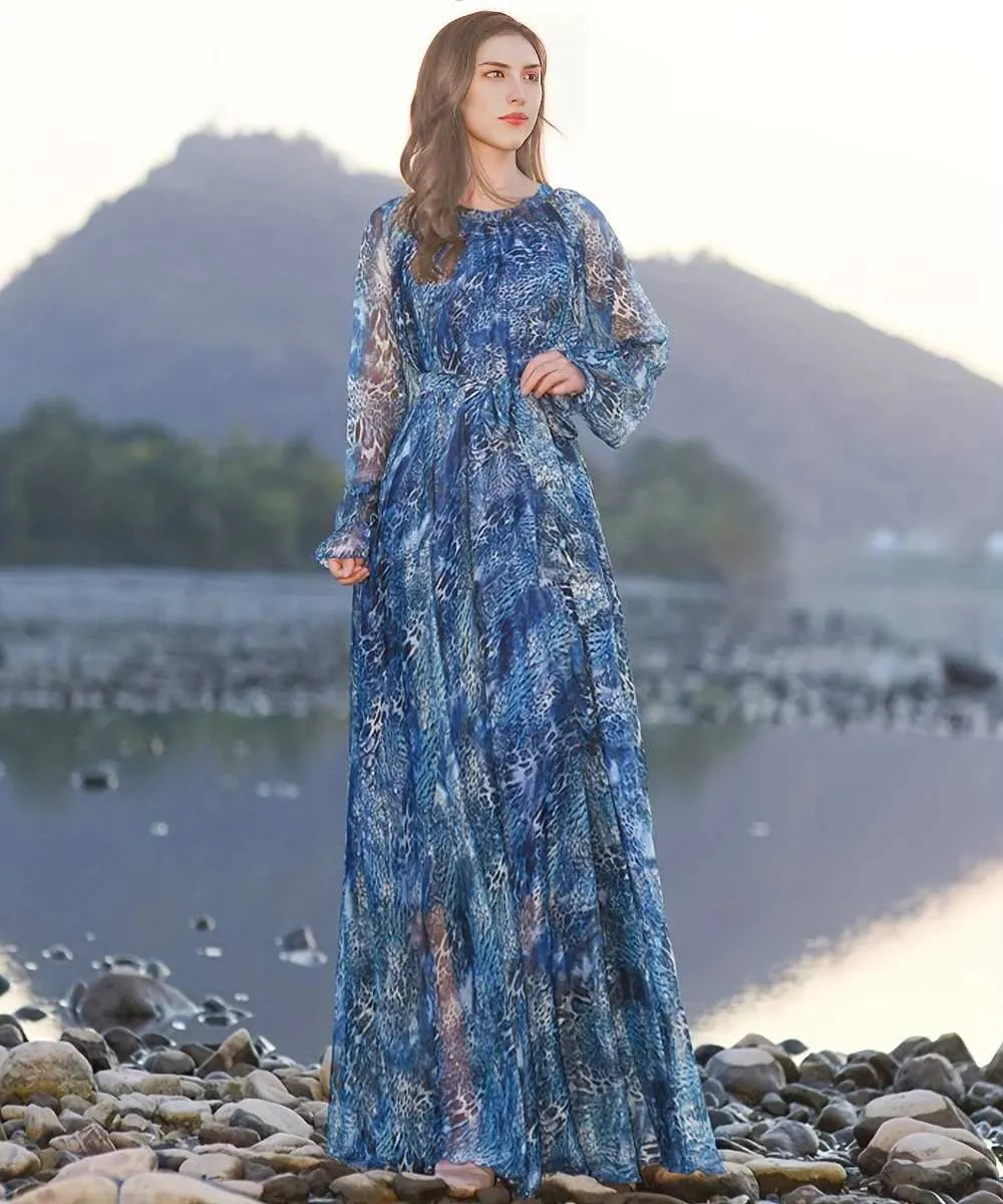 Chiffon Sundress Long Sleeve Bohemia Leopard Print Floral Summer Dress Turkish Muslim Robes Ethnic Clothing TAT Polyester CX Model from Dhgate Ethnic Clothing - price 15.73 Chiffon Sundress Long Sleeve Bohemia Leopard Print Floral Summer Dress Turkish Muslim Robes Ethnic Clothing TAT Polyester CX Model from Dhgate Ethnic Clothing - price 15.73
