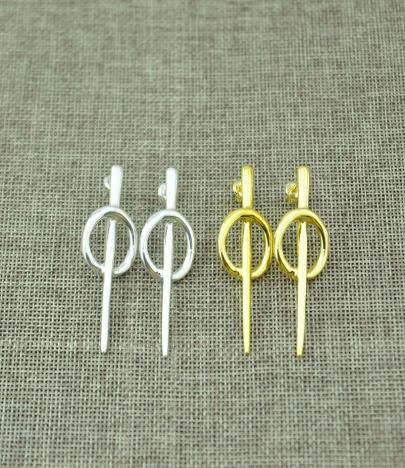 de 50 Plated Jewelry Backstitch Spanish Stud Earring Original Fashion Silver and 14k Gold Color Earrings For Women Jewellry Gift Factory Wholesale4518505
