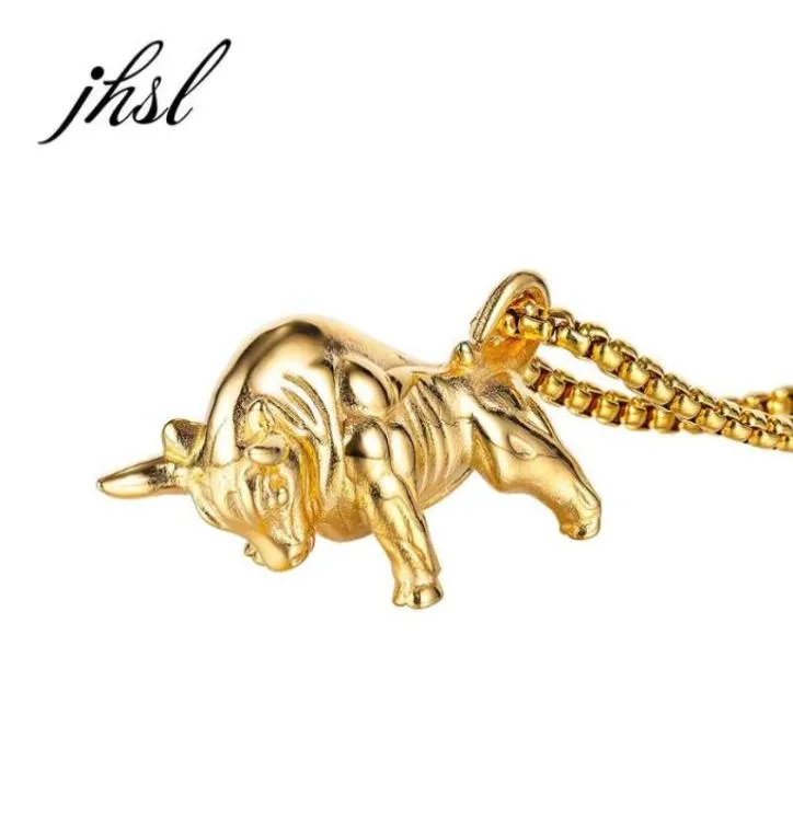 Colar de pingente de leão animal de cor de ouro prateado para homens aço inoxidável moda jóias masculinas colares inteiros 7455528