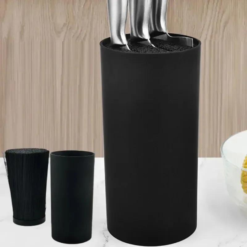 Conjunto do bloco de facas Conjunto para inserção gratuita armazenamento de faca plástica multifuncional portador universal Acessórios de armazenamento de ferramentas de cozinha 240428