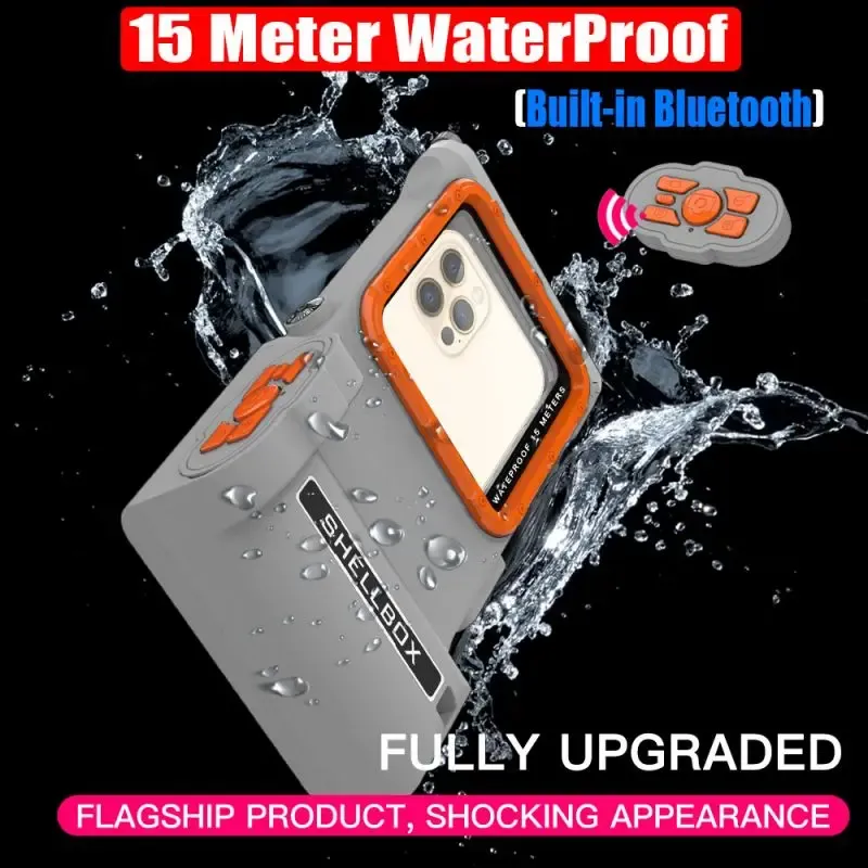 シェルボックス第3世代ダイビング電話ケースの防水シリーズサムスンギャラクシーユニバーサルフォン4.9-6.8インチとコンパスブルートゥースコントロール