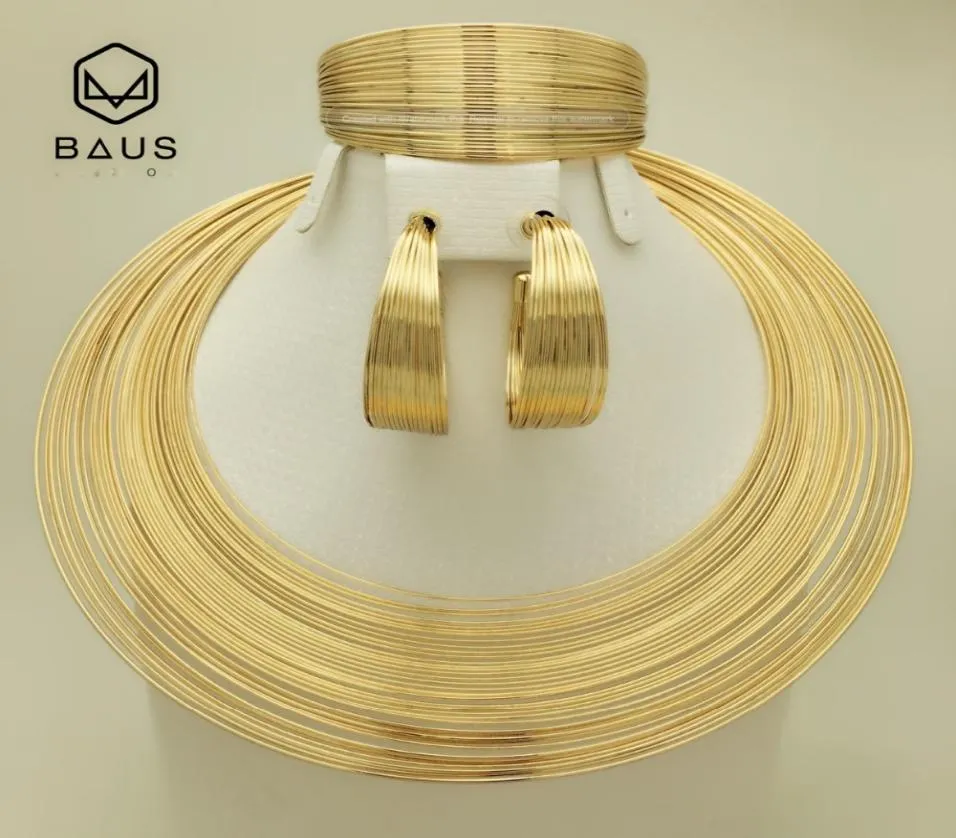Baus Eitherea Dubai Arabe Gold Jewelry Set Ethiopian Gold Couleur de mariage nigérian African Perles de bijoux Ethiopian5539869