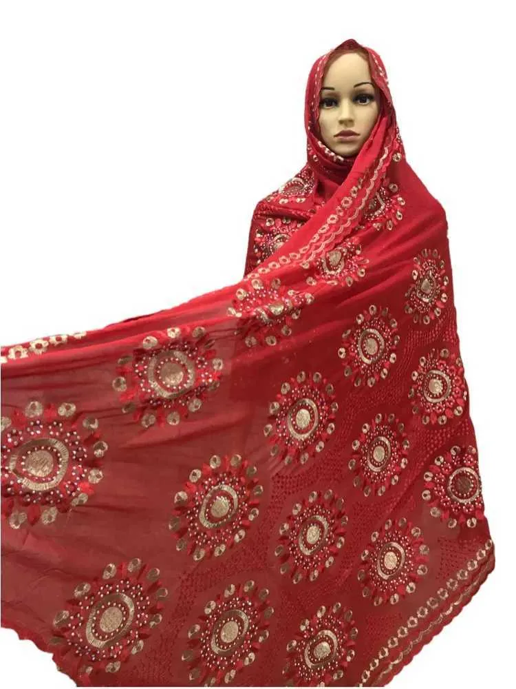 100% Cotton African Hijab Scarf: Versatile Muslim Prayer Shawl for Women