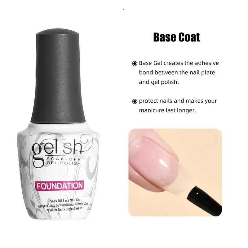 15mL UV Gel Nail Polish Clear Base Coat No Cleanse Top Art Primer Semipermanent Varnish 240509