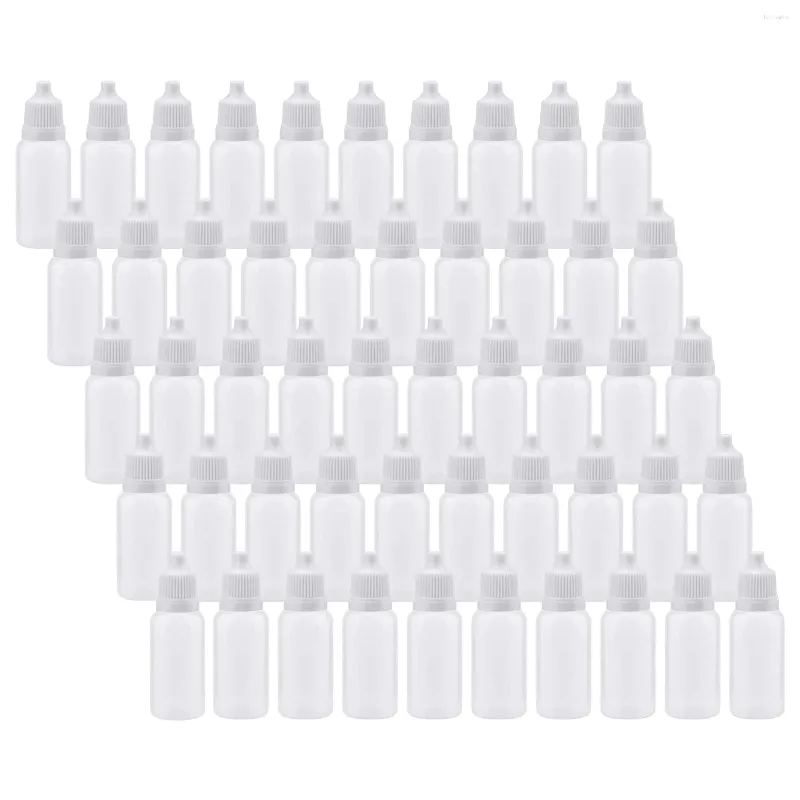 Lagerflaschen 10pcs 10 ml leerer plastikquadierbarer Tropfenflüssigkeits -Flaschen -Flaschenbehälter Box