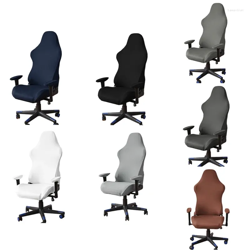 Chair Covers Milk Silk Solid Color Gaming Cover Suitable For Most Game Chairs Office Swivel Computer