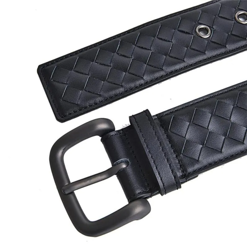 Designer Top Mens Belts Business Handknite Luxus -Stecknadel Schnalle Echtes Ledergürtel Männer Weste Gürtel 28860865711252