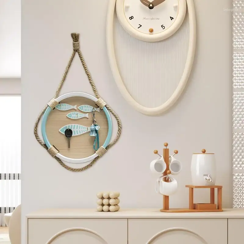 DHgate Beach Themed Kitchen Storage Key Holder Rustic Wall Mounted Key Organizer Rack Home Garden